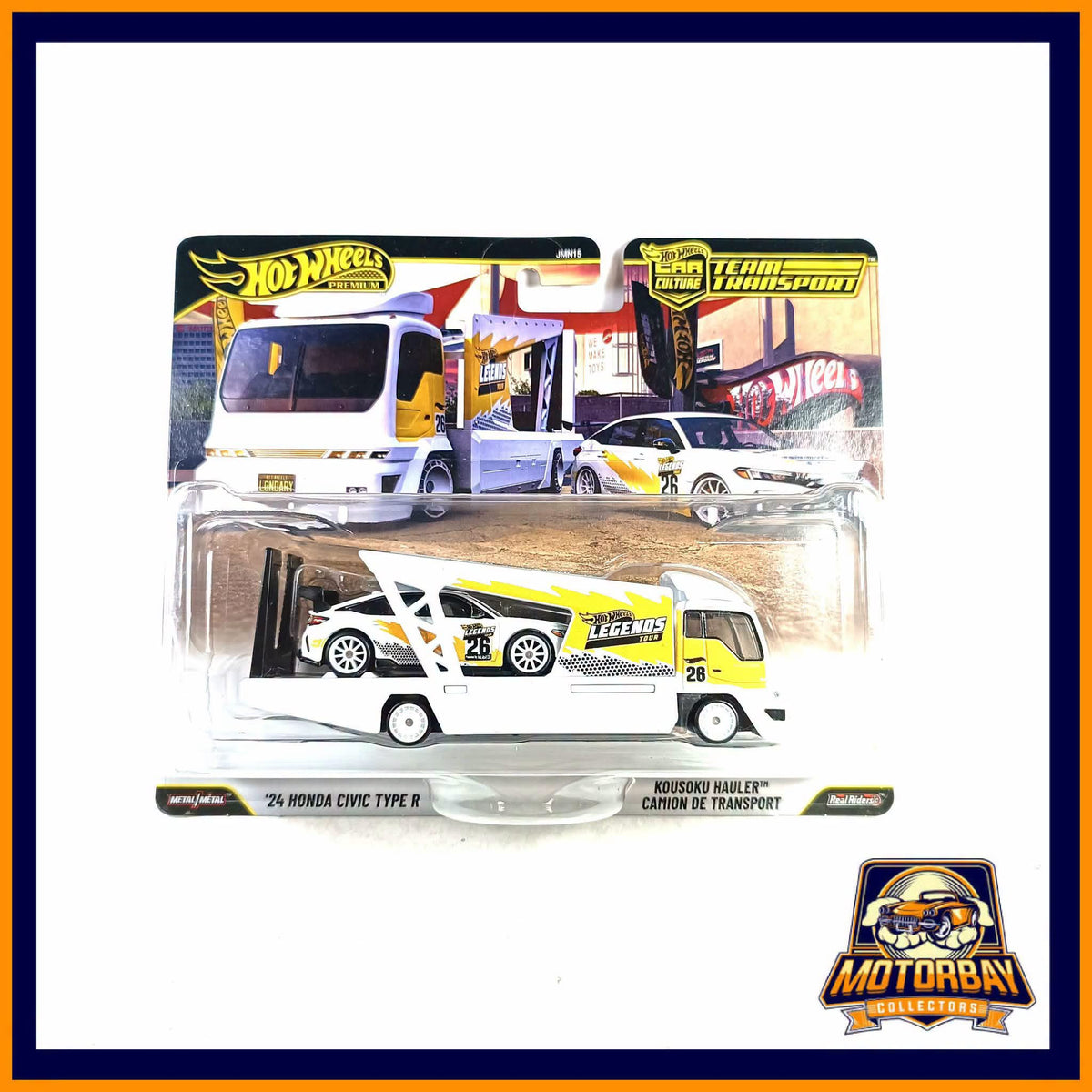 Hot Wheels team transport legends 1/64 honda civic type R