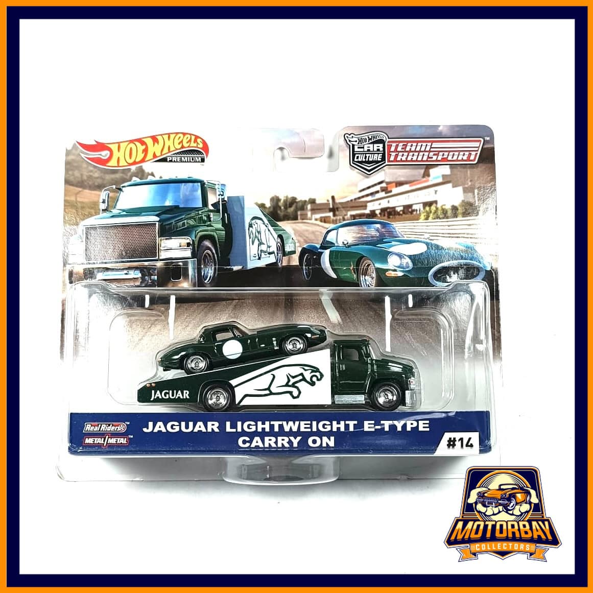 Hot Wheels 1/64 Team Transport Jaguar Lightweight E-Type Carry ON