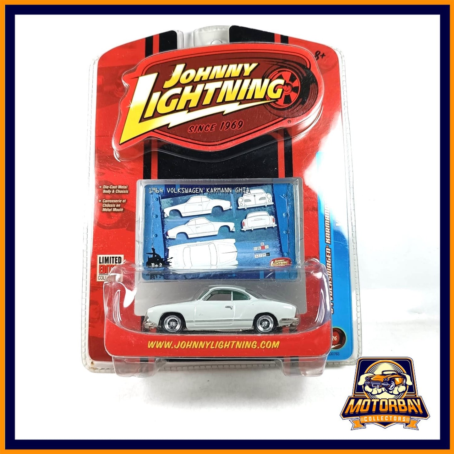 Johnny Lightning 1/64 1964 Volkswagen Karmann Ghia