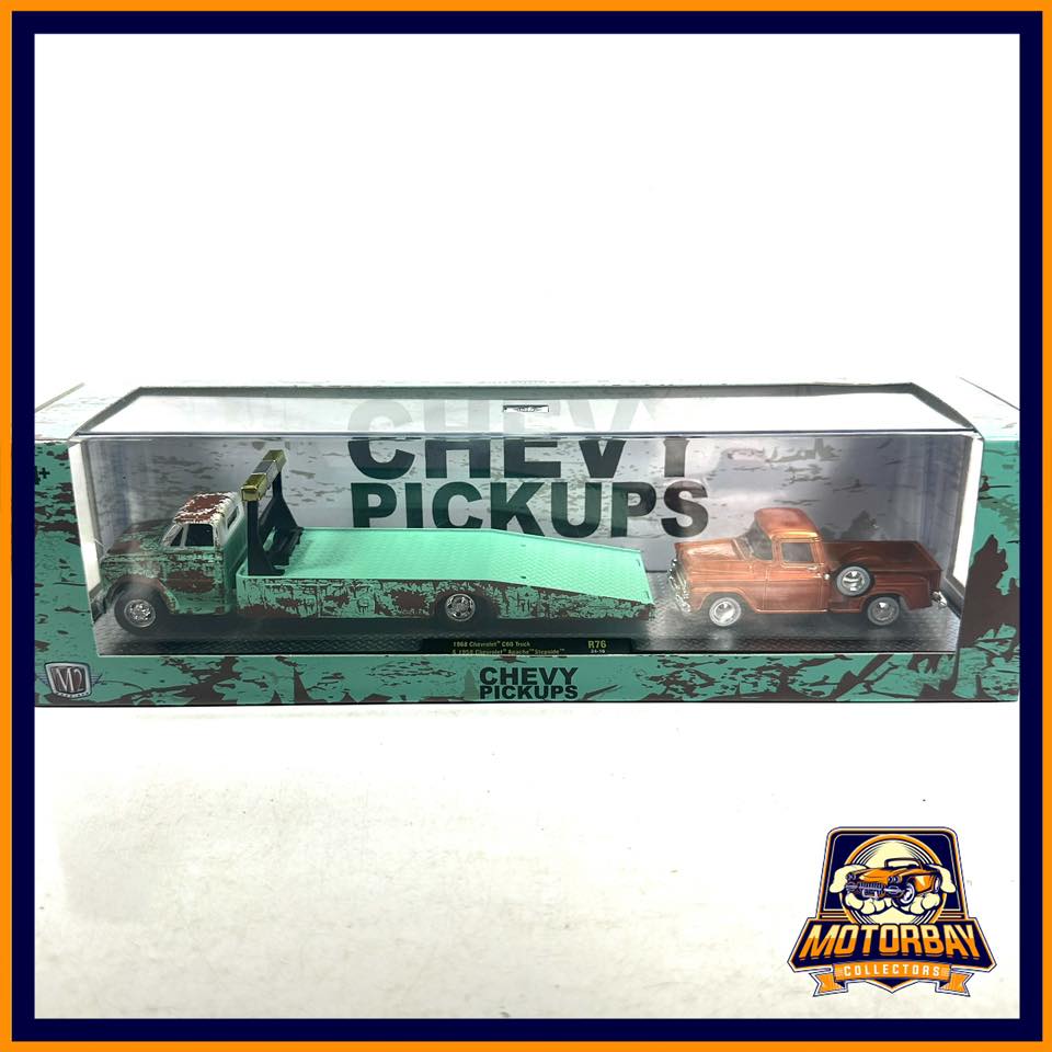 M2 1/64 Auto Hauler 1968 Chevrolet C60 Truck & 1958 Chevrolet Apache