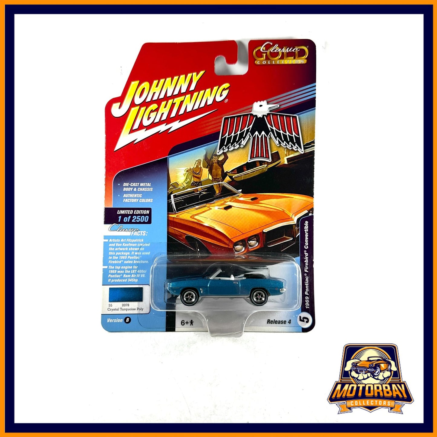 Johnny Lightning 1/64 1969 Pontiac Firebird Convertible