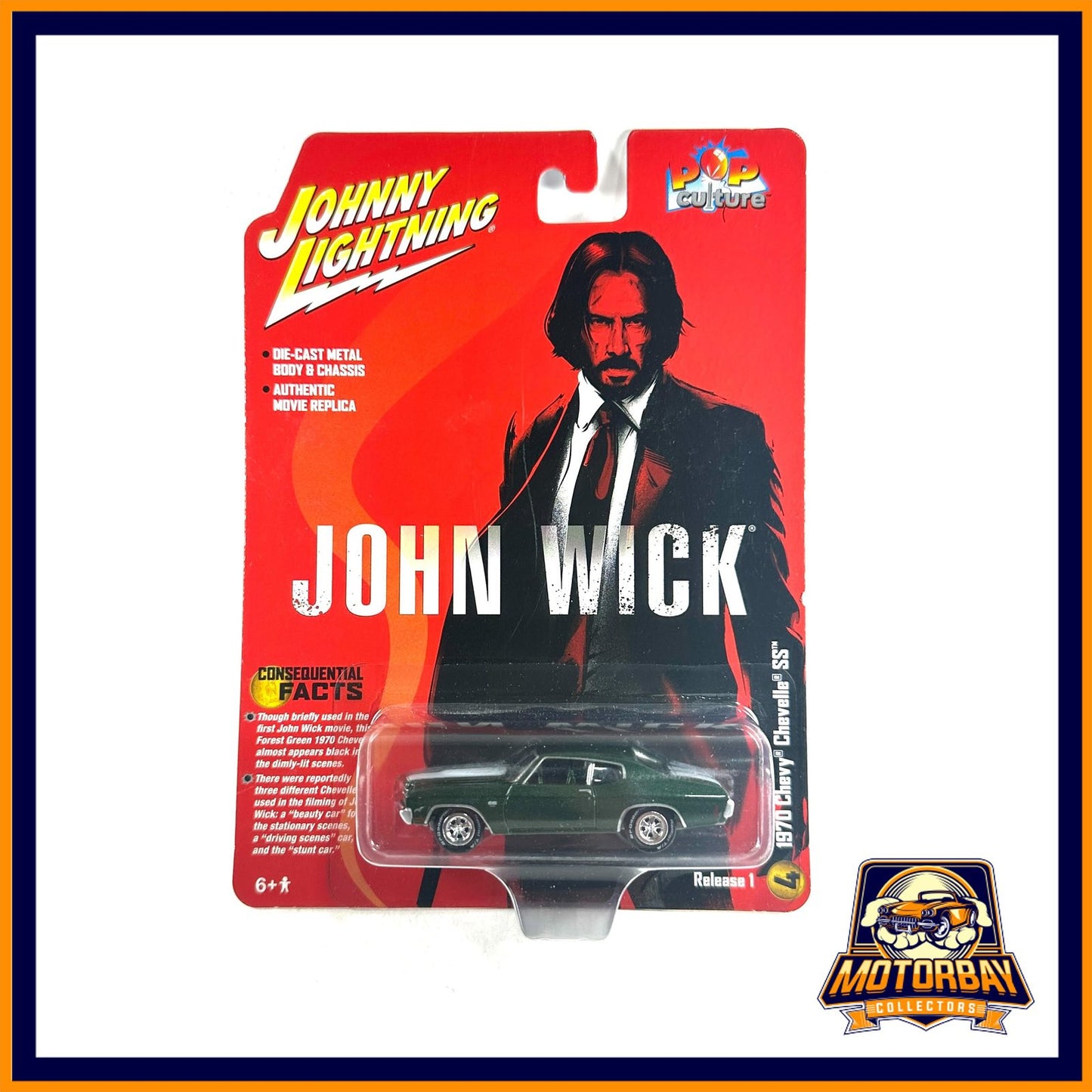 Johnny Lightning 1/64 John Wick 1970 Chevy Chevelle SS