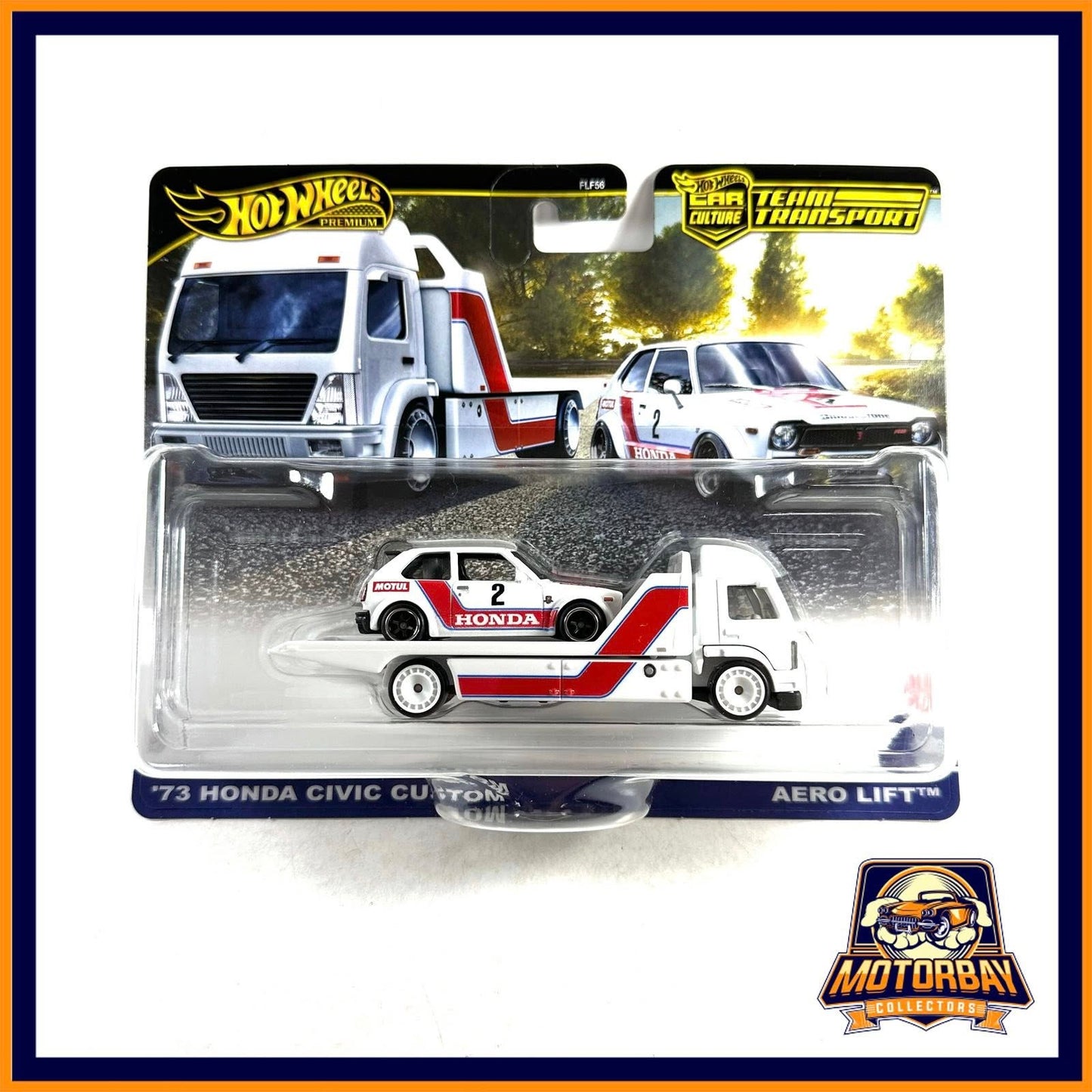 Hot Wheels 1/64 Team Transport Honda Civic Custom & Aero Lift
