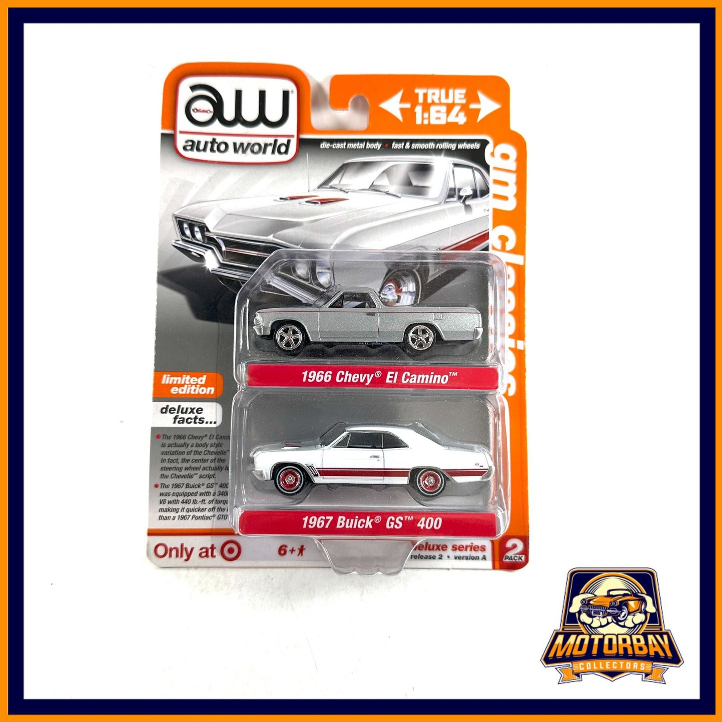 Auto World 1/64 1966 Chevy El Camino & 19678 Buick GS
