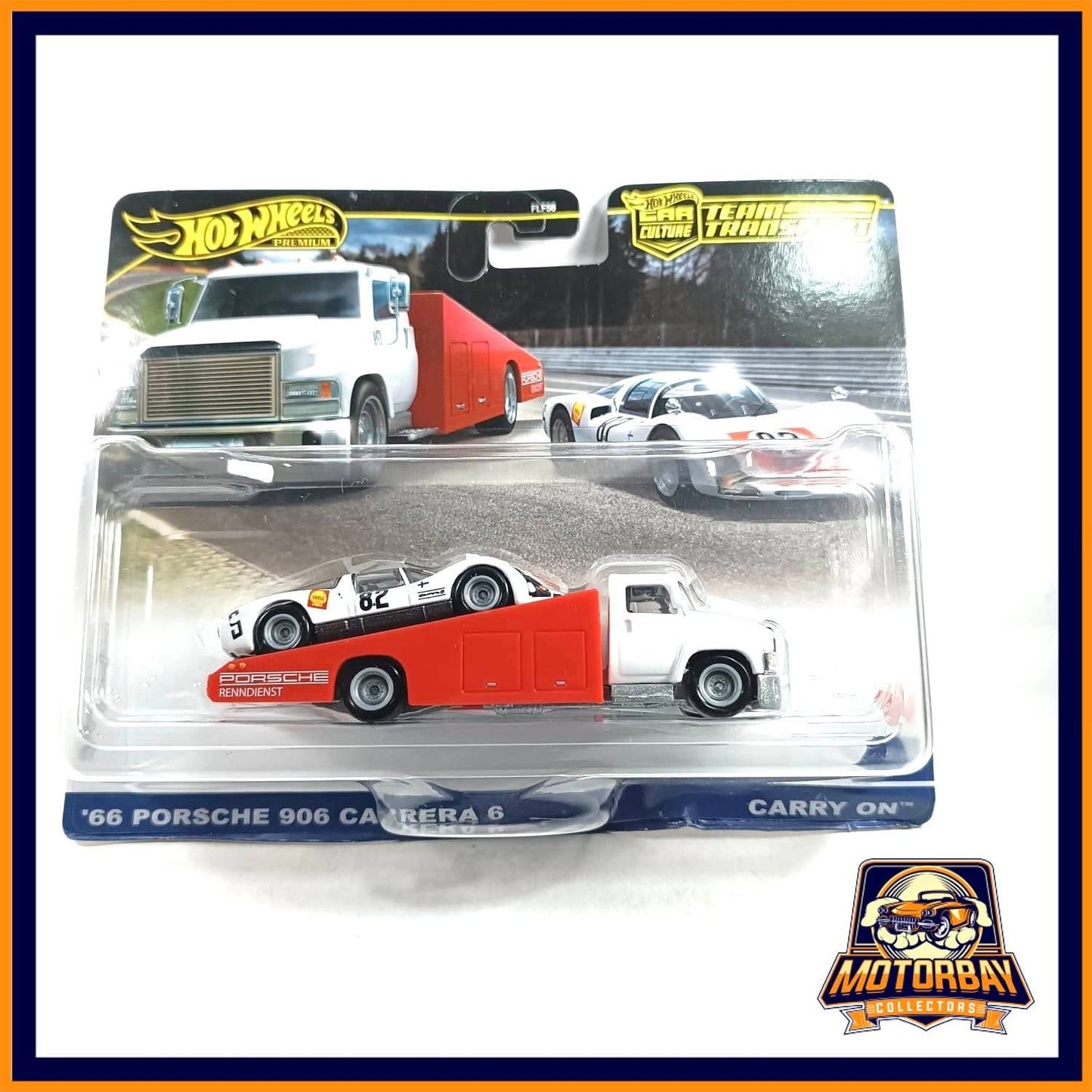 Hot Wheels 1/64 Team Transport 66 Porsche 906 & Carry On