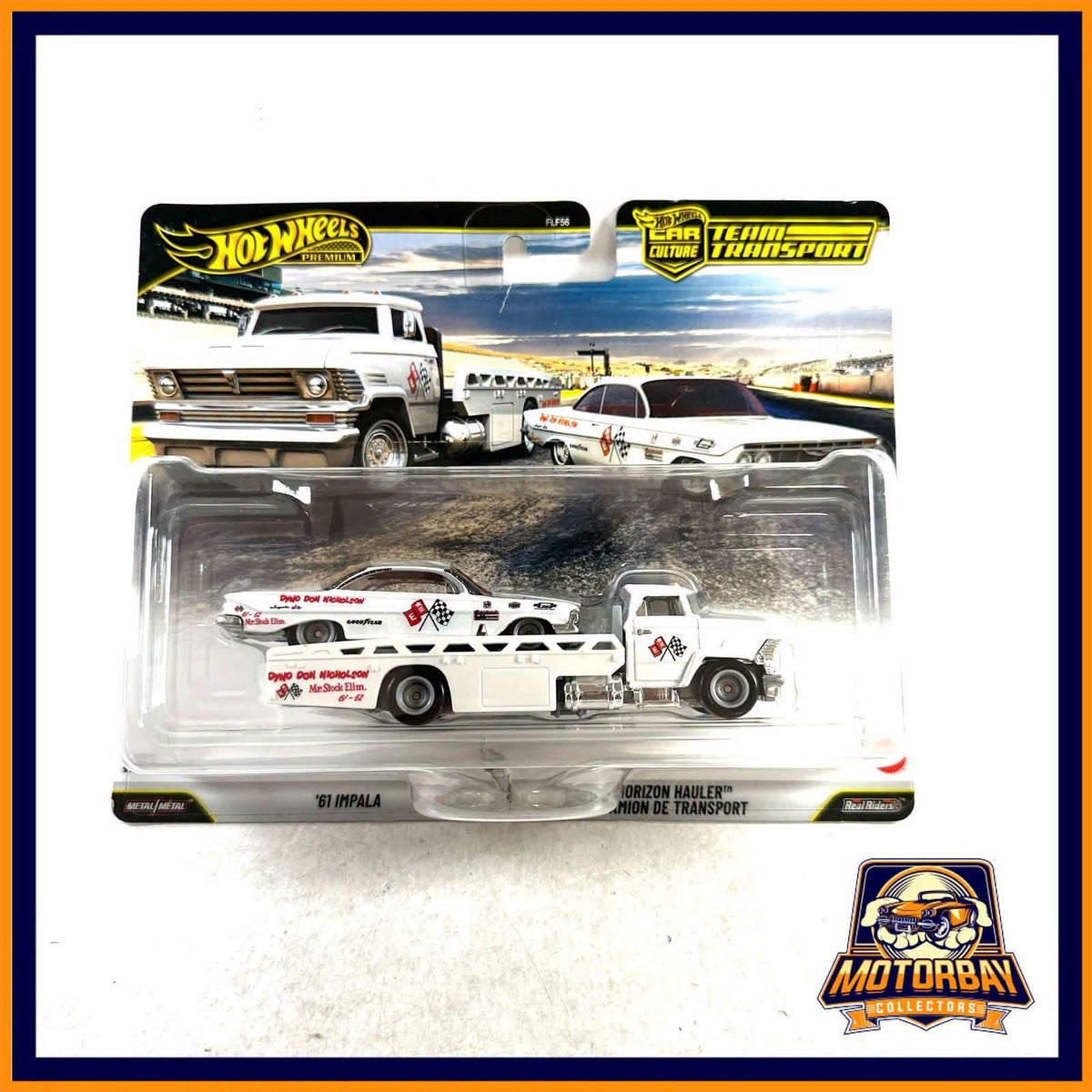 Hot wheels car culture team transport 1/64 Chevy impala 61