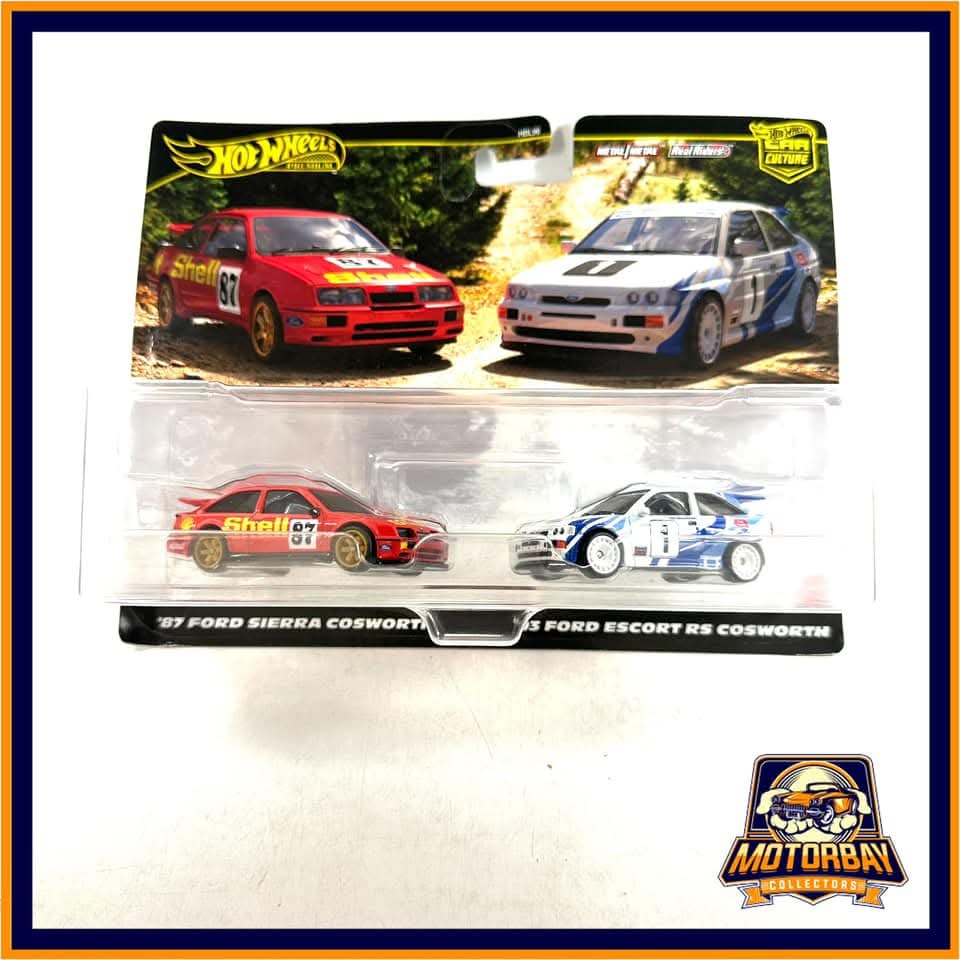 Hot Wheels 1/64 87 Ford Sierra Cosworth & 93 Ford Escort RS Cosworth
