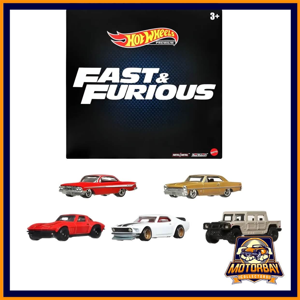 Hot Wheels 1/64 Set rápidos y furiosos