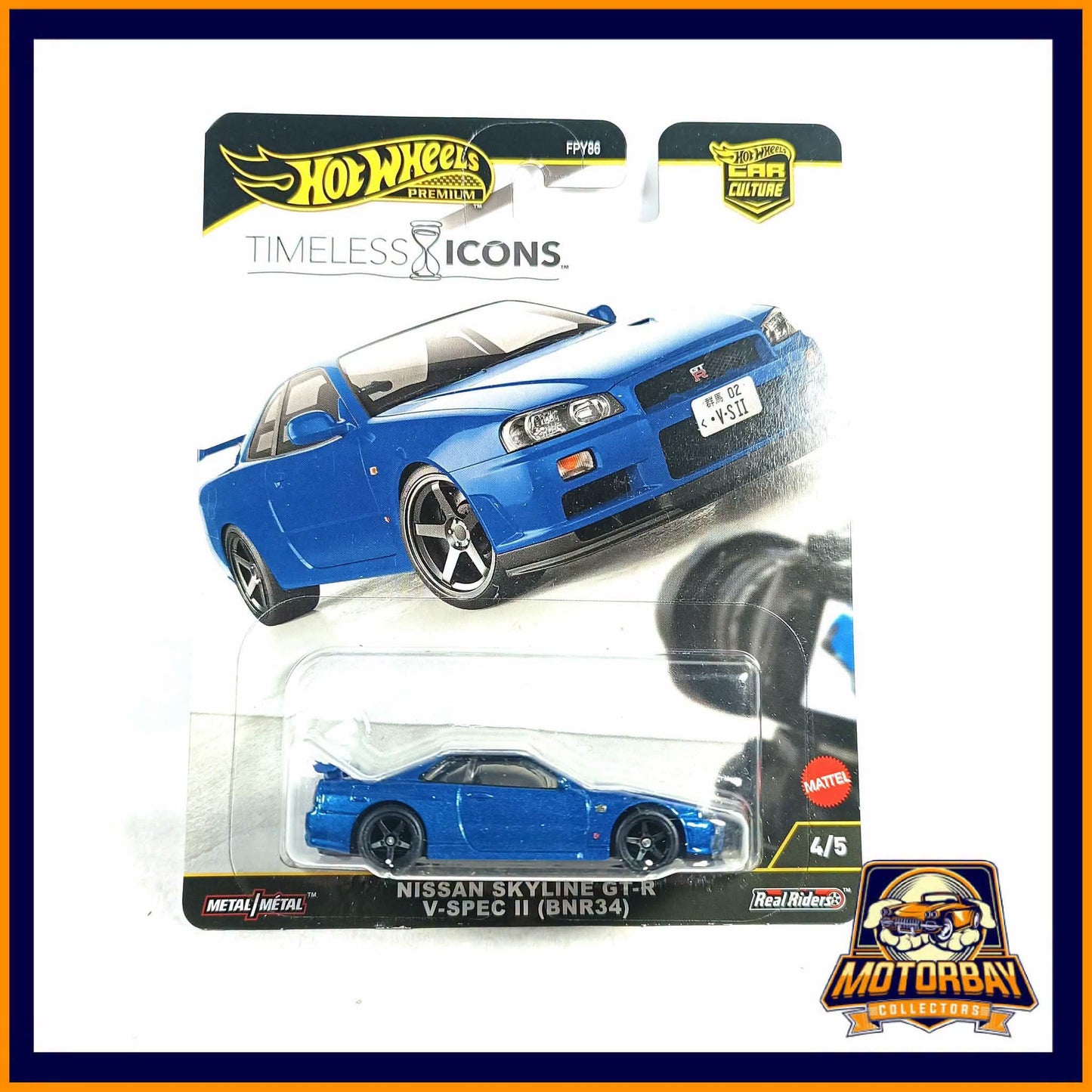 Hot Wheels 1/64 Nissan Skyline GT-R V-Spec II (BNR34)
