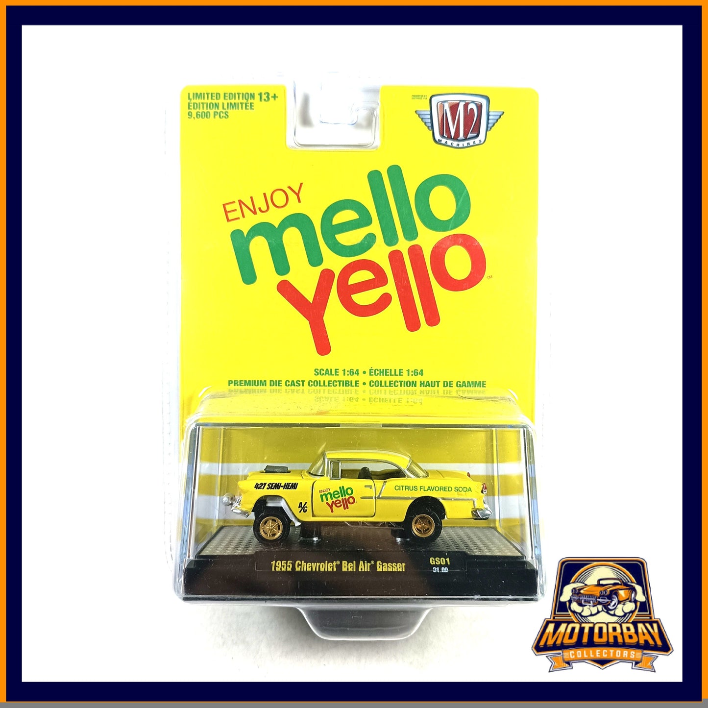 M2 1/64 1955 Mello Yello Chevrolet Bel Air Gasser