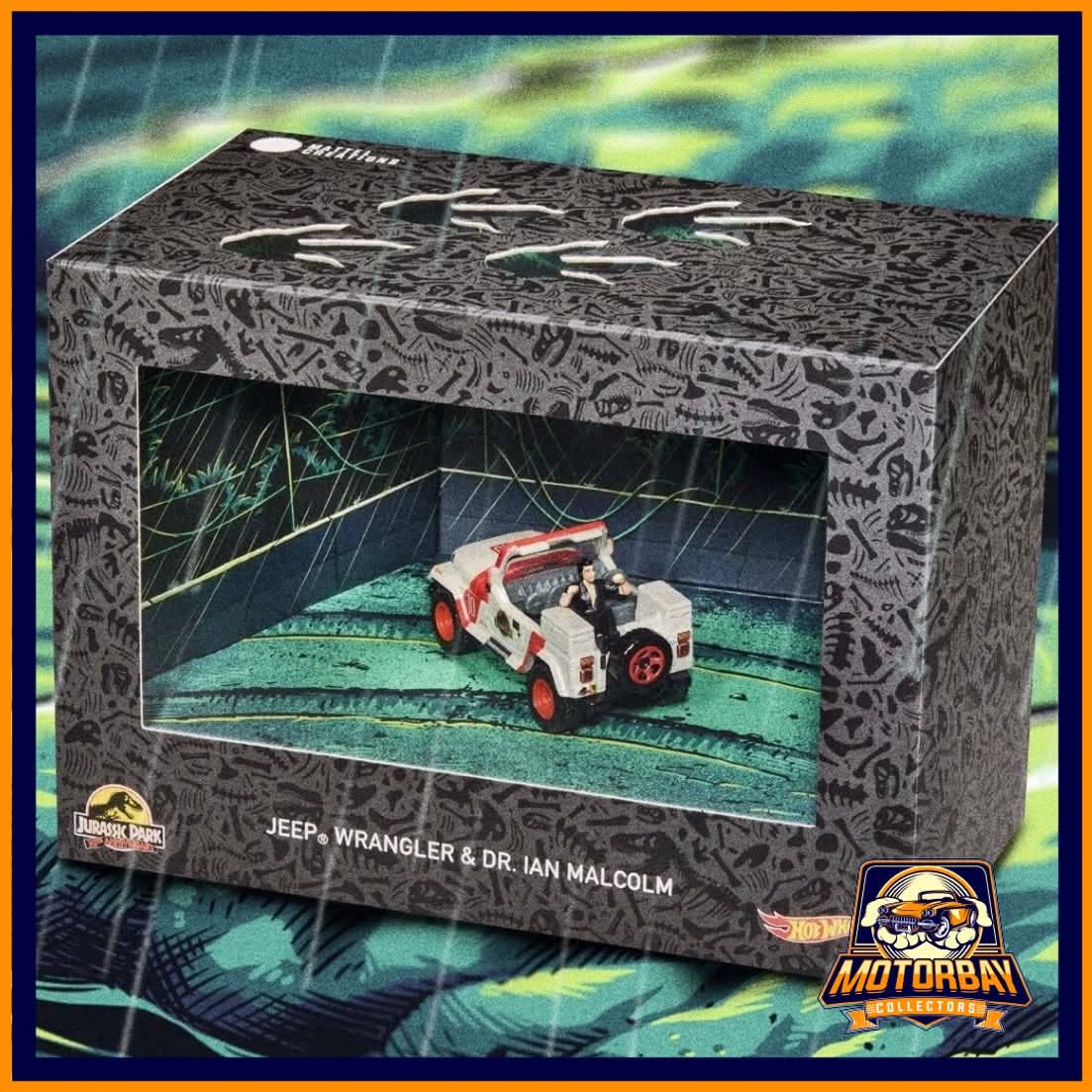 Hot Wheels 1/64 SDDC Sellado Jeep Wrangler & DR. IAN Malcoln