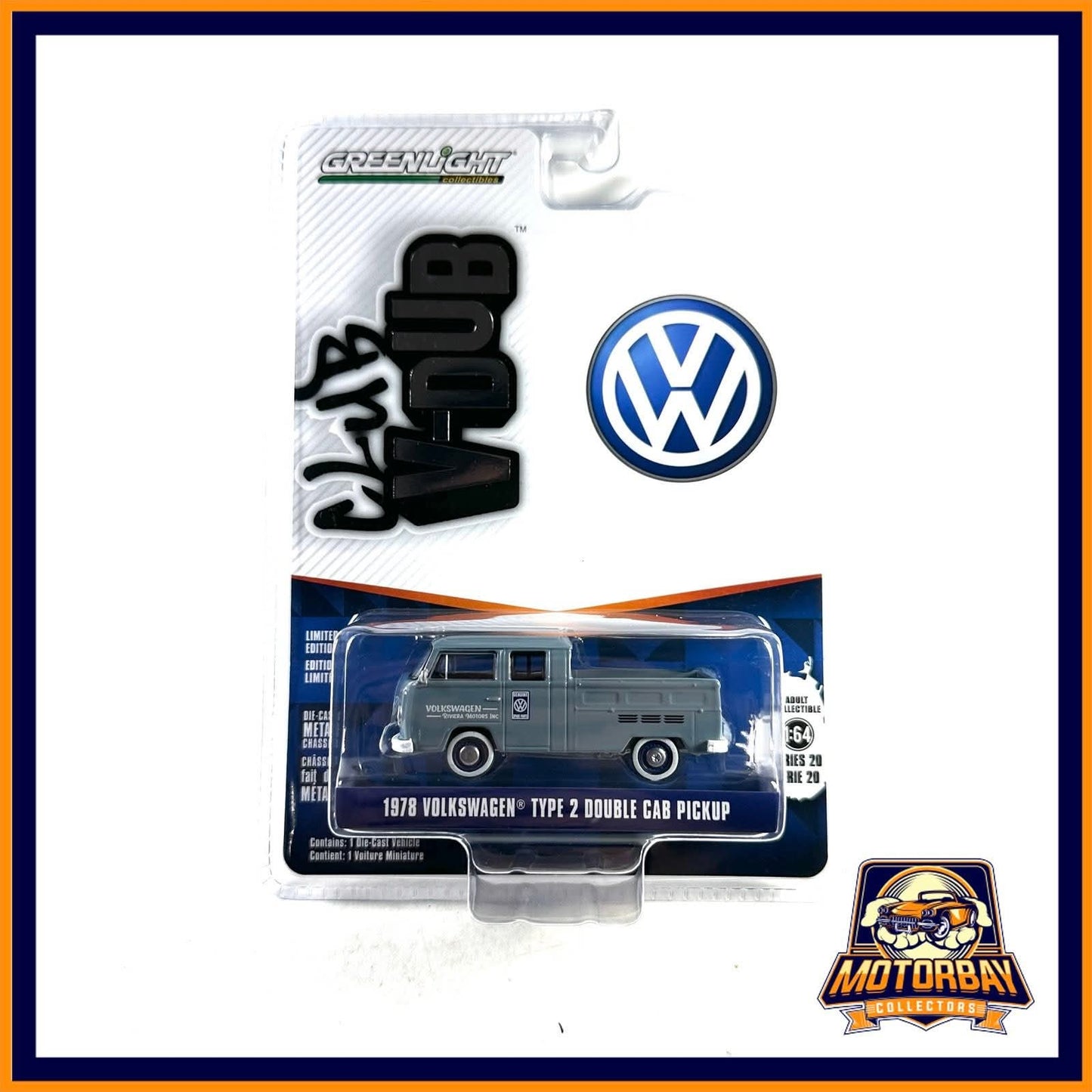 Greenlight 1/64 1978 Volkswagen Type 2 Double Cab Pickup