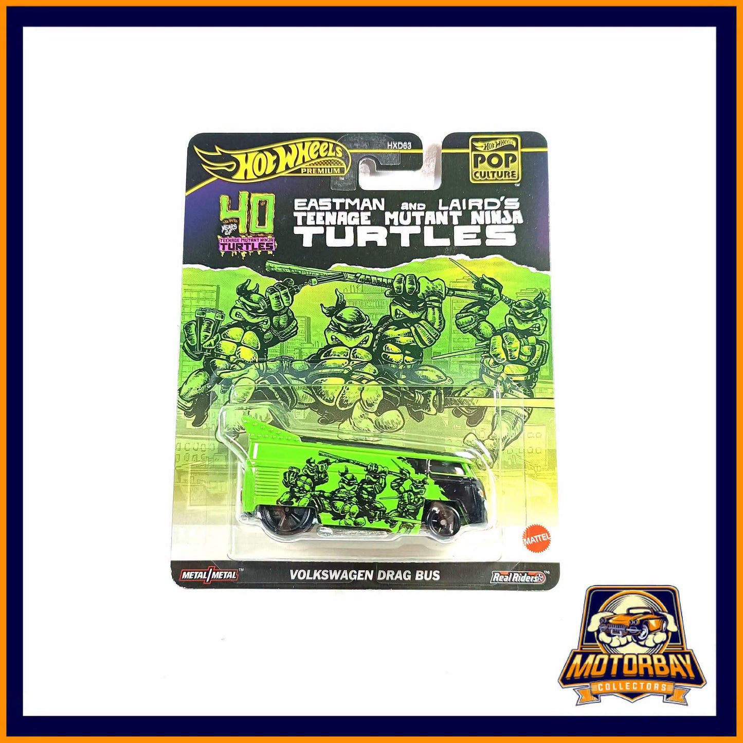 Hot Wheels 1/64 Volkswagen Drag Bus Tortugas ninja