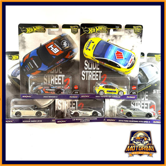 Hot wheels 1/64 slide street 2 set