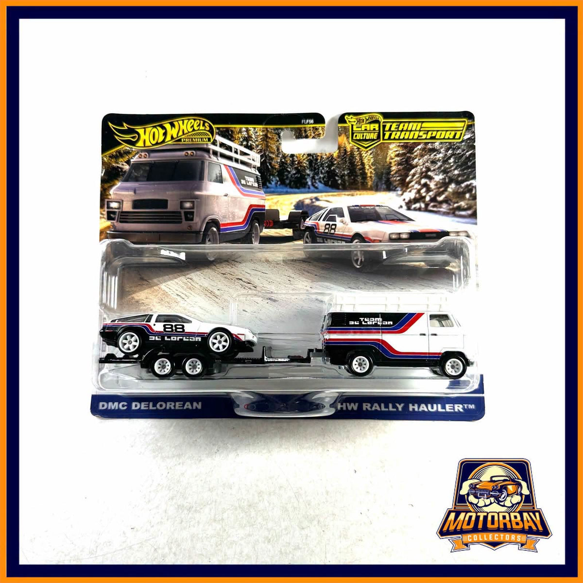 Hot wheels car culture team transport 1/64 dmc delorean