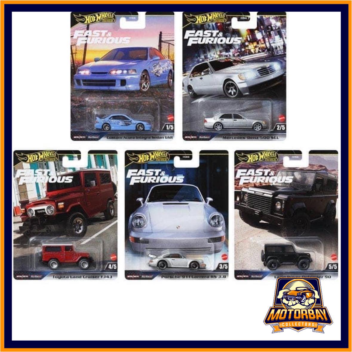 Hot Wheels 1/64 Set Rapidos y Furiosos