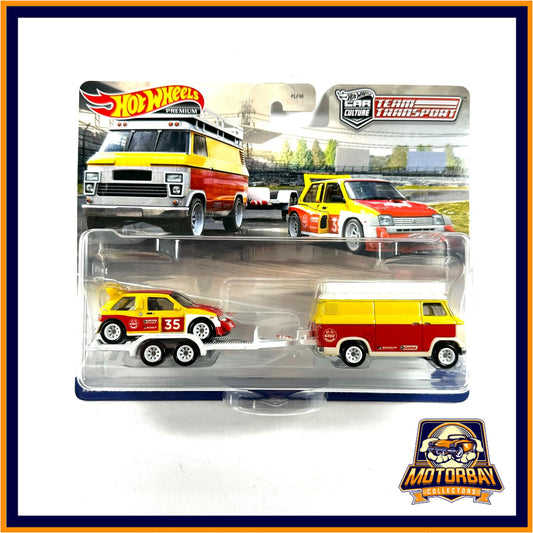 Hot Wheels 1/64 Team Transport MG Metro 6R4 & HW Rally Hauler