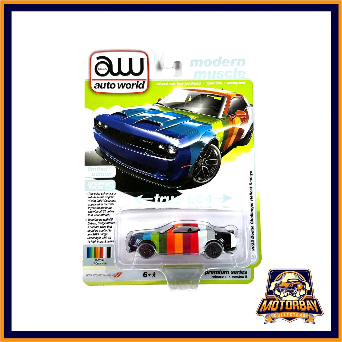Auto World 1/64 2023 Dodge Challenger Hellcat