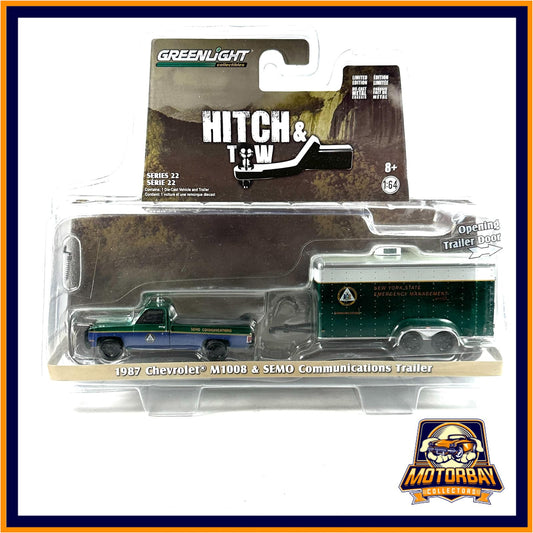 Greenlight 1/64 1987 Chevrolet M1008 & SEMO Communications Trailer