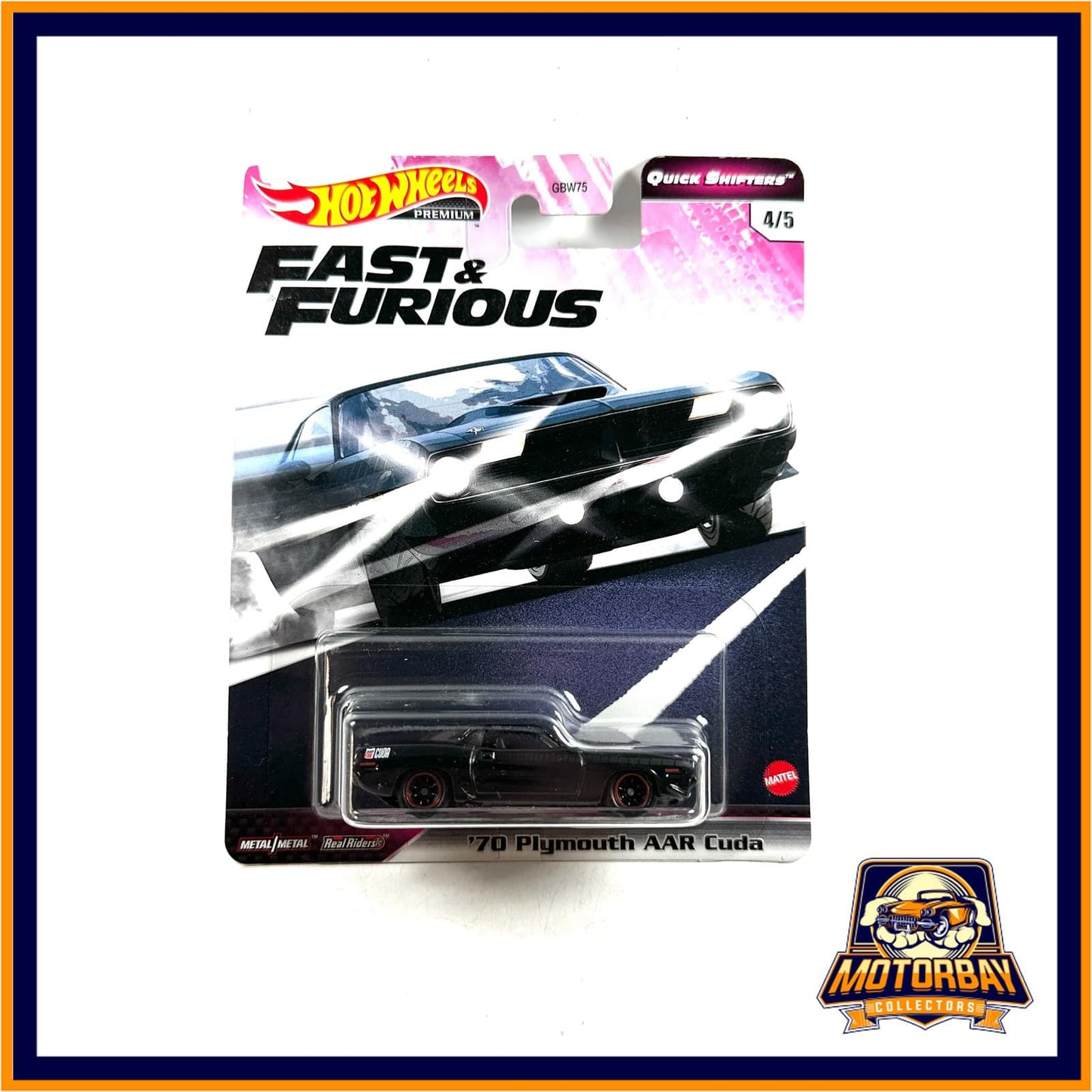 Hot Wheels 1/64 Rapidos y Furiosos 70 Plymouth AAR Cuda