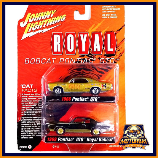 Johnny Lightning 1/64 1966 Pontiac GTO & 1969 Pontiac GTO Royal Bobcat
