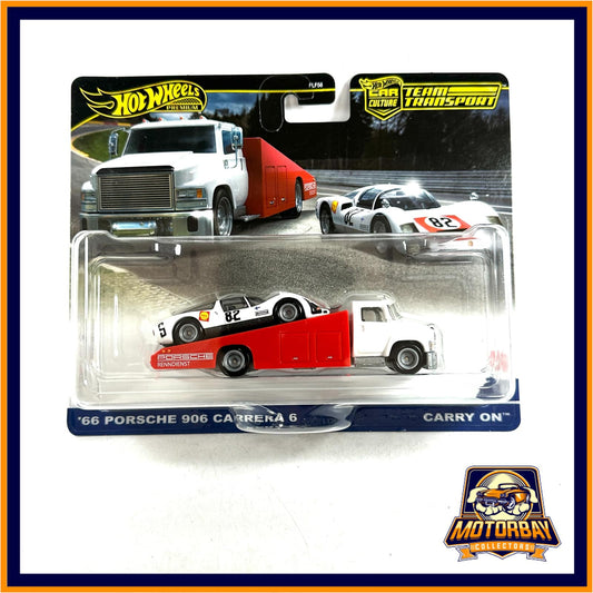 Hot Wheels 1/64 Team Transport 66 Porsche 906 & Carry On