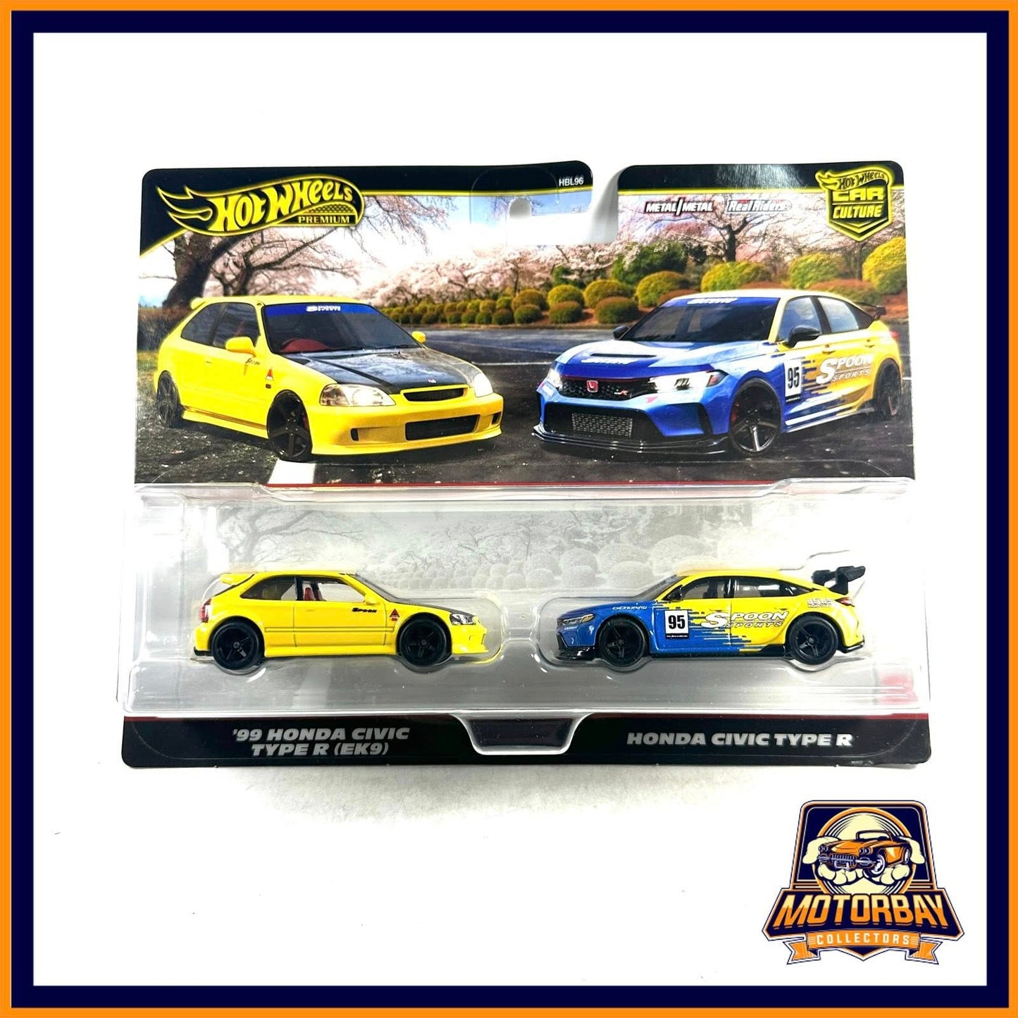 Hot Wheels 1/64 Duopack 99 Honda Civic & Honda Civic Type R