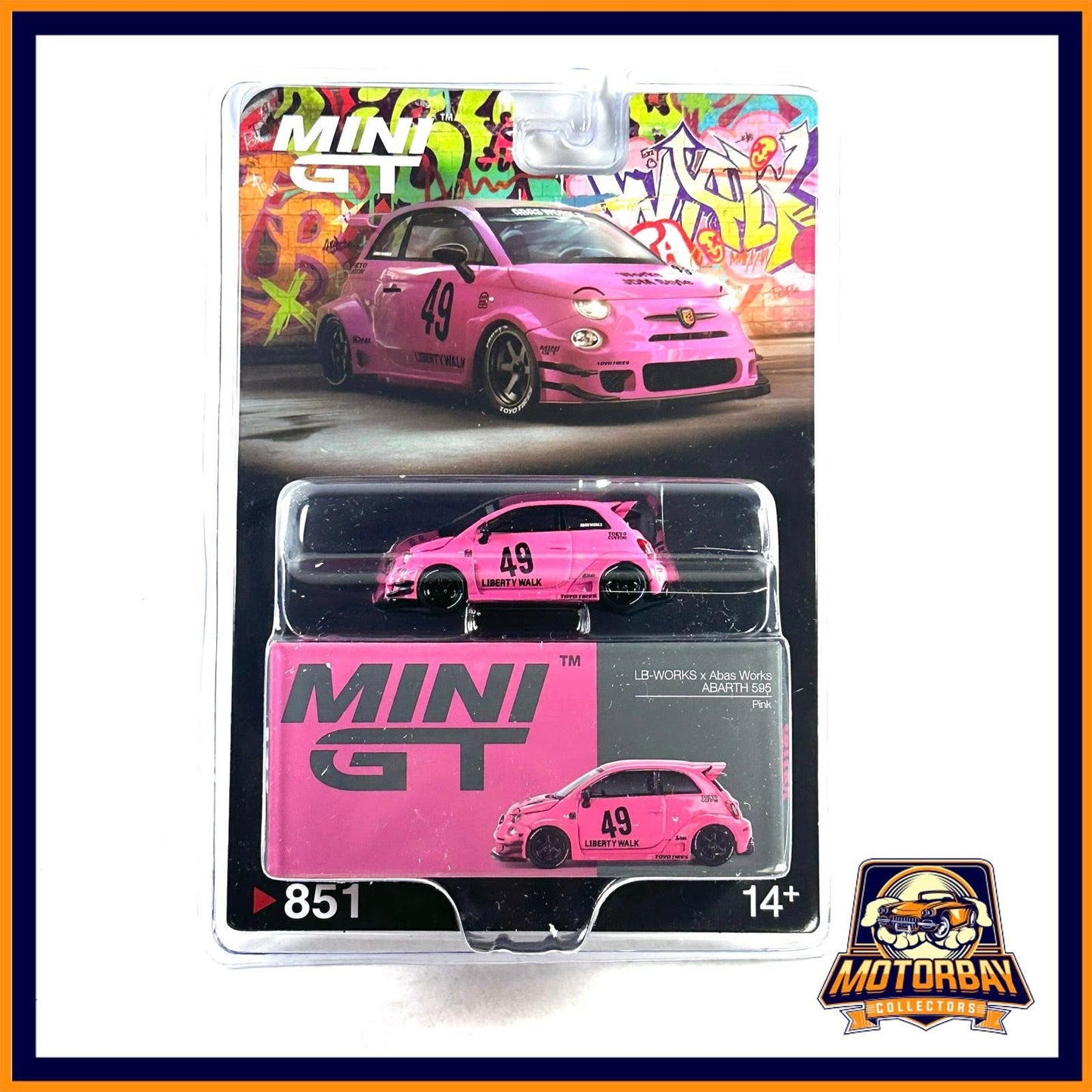 Mini GT 1/64 LB Works Abarth 595 Pink