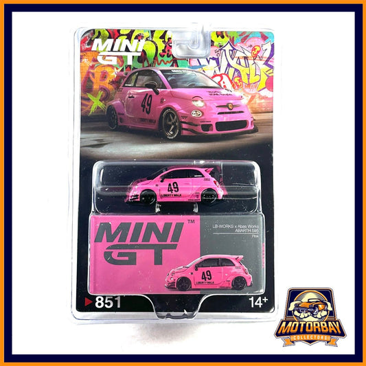 Mini GT 1/64 LB Works Abarth 595 Pink