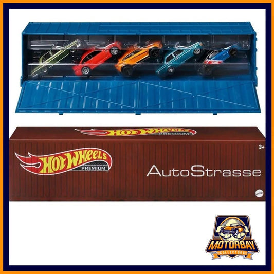 Hot wheels premium 1/64 set contenedor autoStrasse