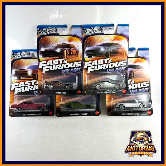 Hot wheels 1/64 silver series fast and furious villains set