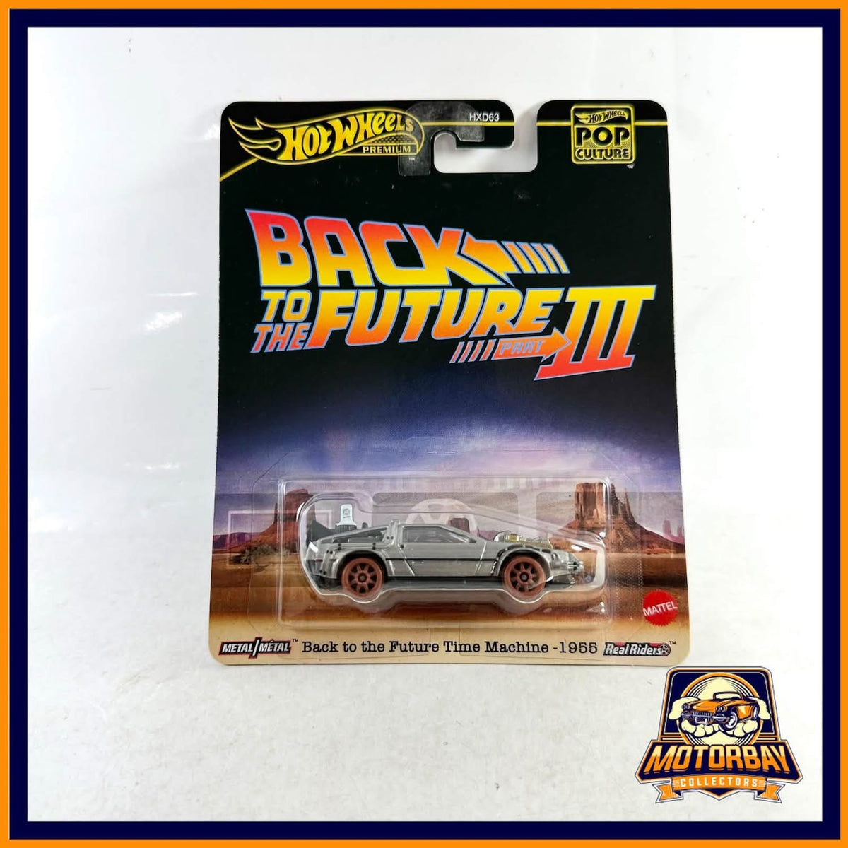 Hot wheels 1/64 premium pop culture Time Machine delorean