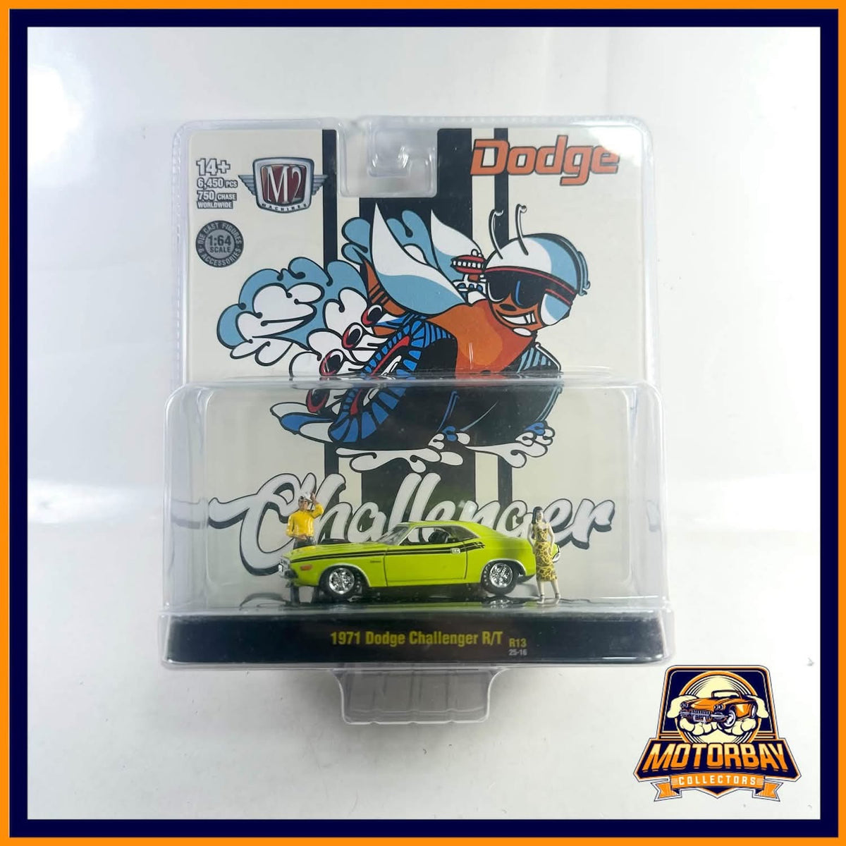 M2 1/64 dodge challenger rt con figuras