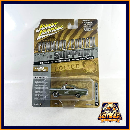 Johnny Lightning 1/64 1957 Chevy bel air policía