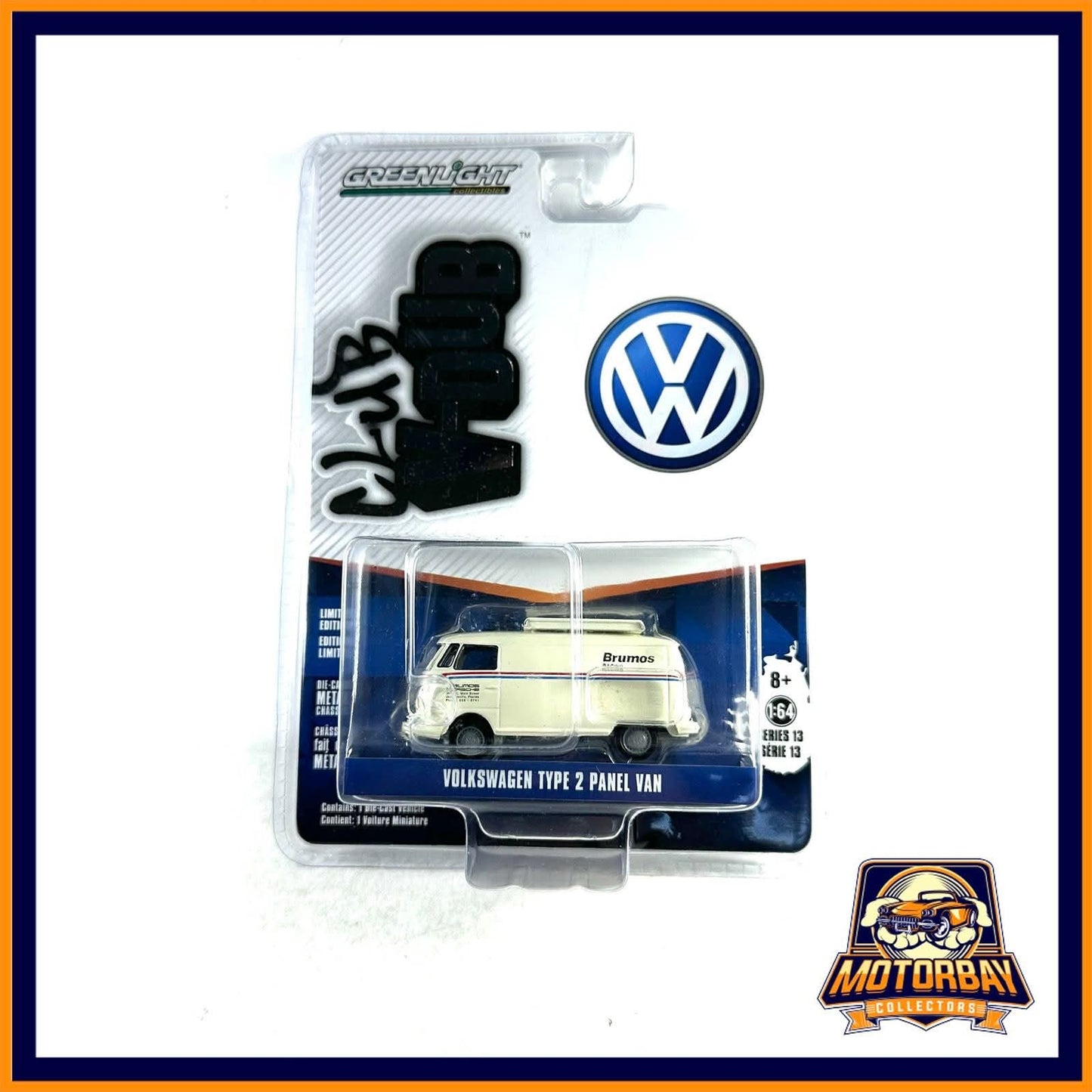 Greenlight 1/64 Volkswagen Type 2 Panel Van Blanco