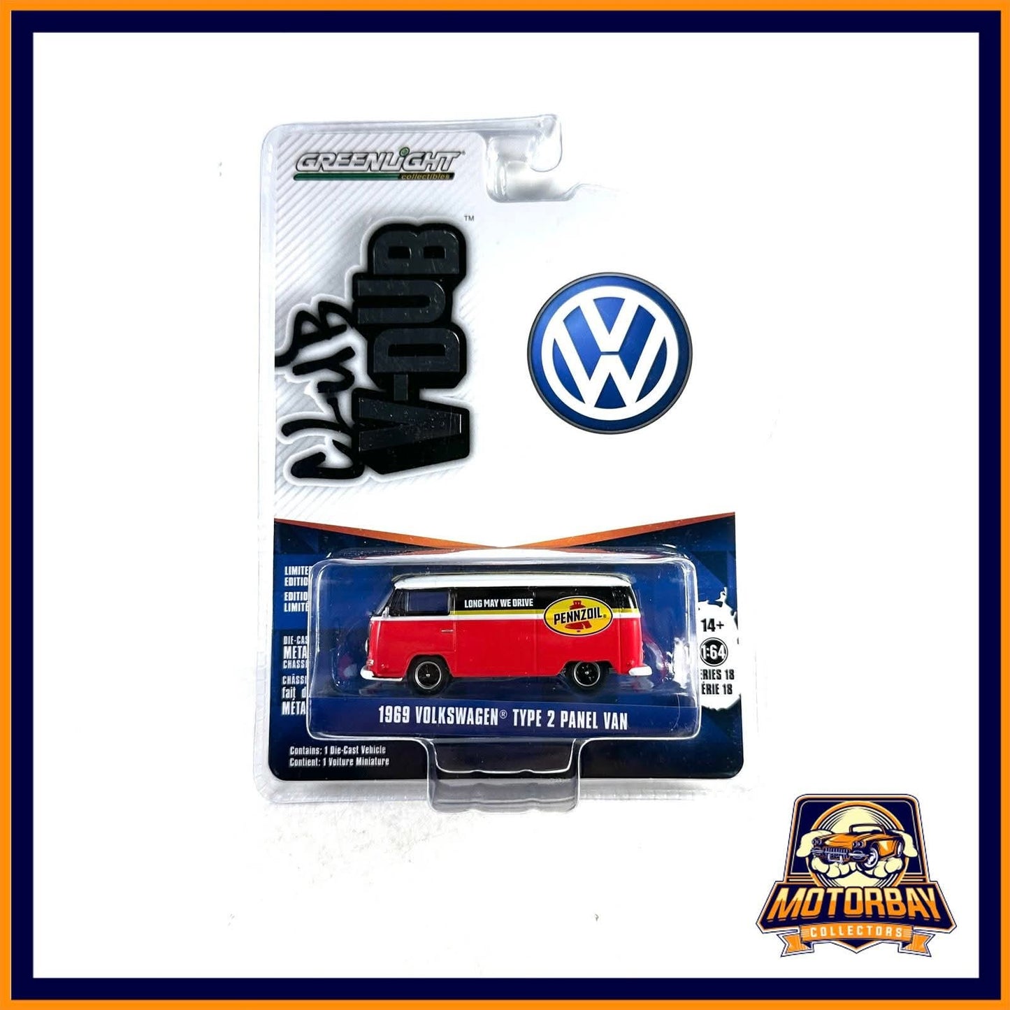 Greenlight 1/64 1969 Volkswagen Type 2 Panel Van