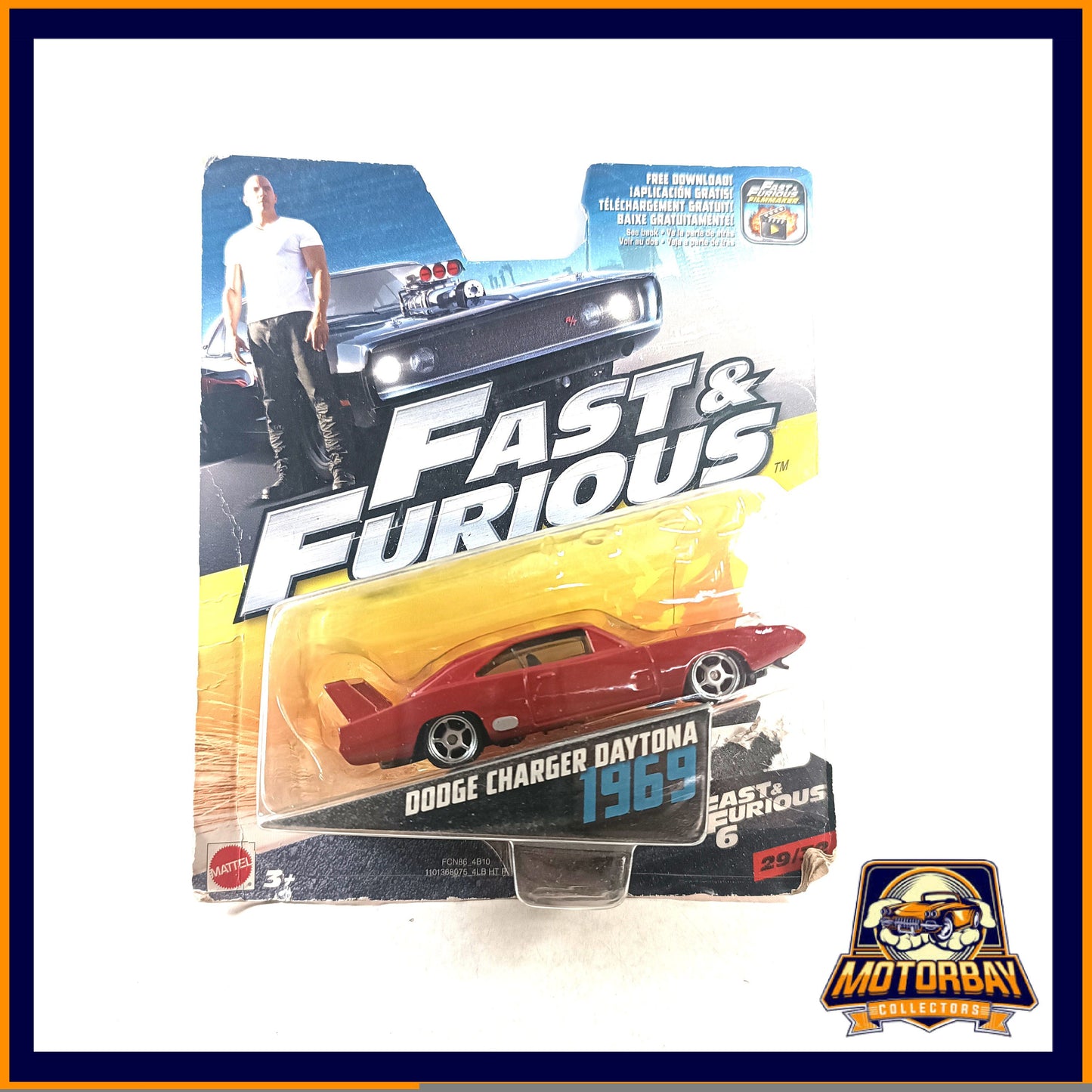 Fast & Furious 1/64 1969 Dodge Charger Daytona