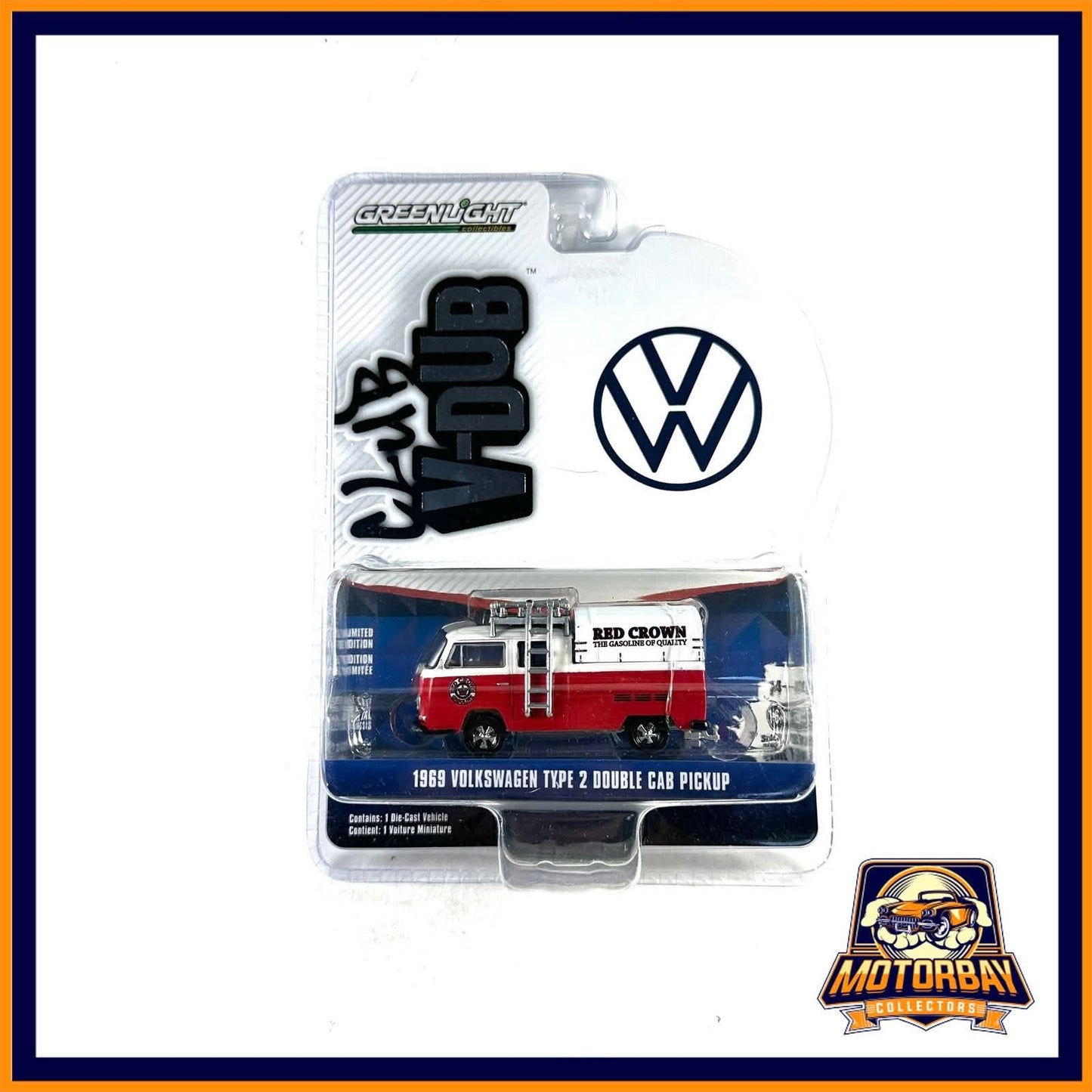 Greenlight 1/64 1969 Volkswagen Type 2 Double Cab Pickup