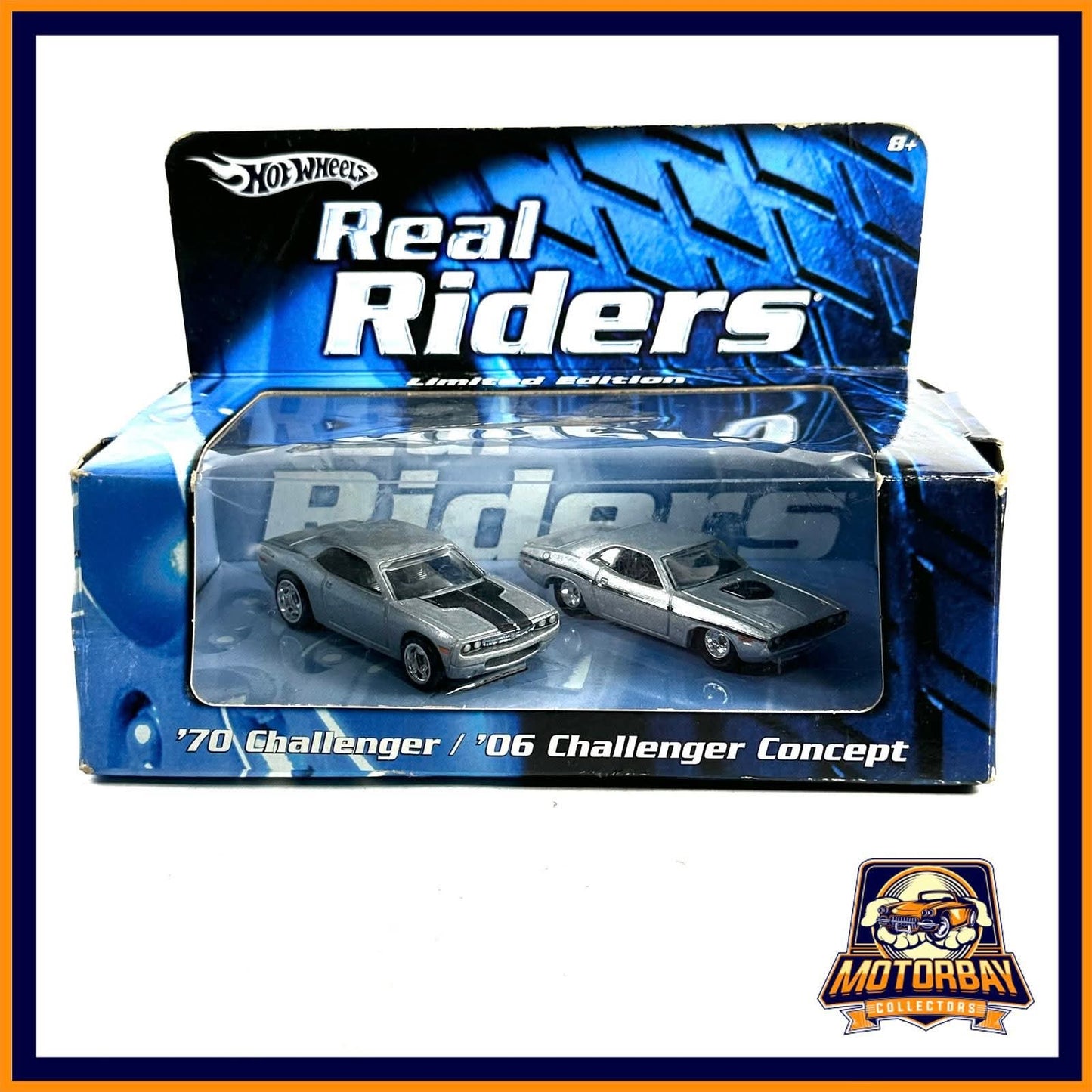 Hot Wheels 1/64 Real Riders 70 Challenger & 06 Challenger Concept