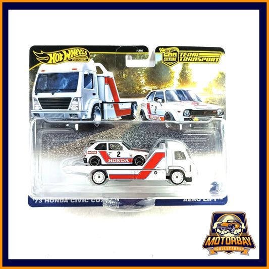 Hot Wheels 1/64 Set 73 Honda Civic Custom & Aero LIFT