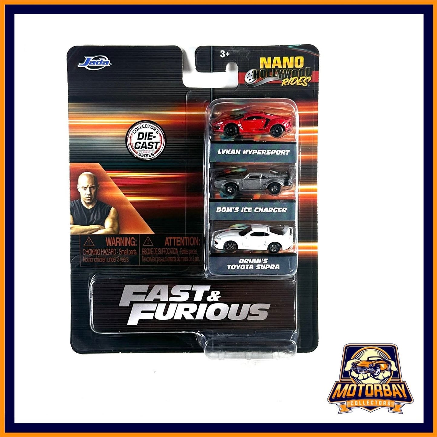 Jada 1/64 Rápidos y Furiosos Hypersport & Ice Charger & Toyota Supra