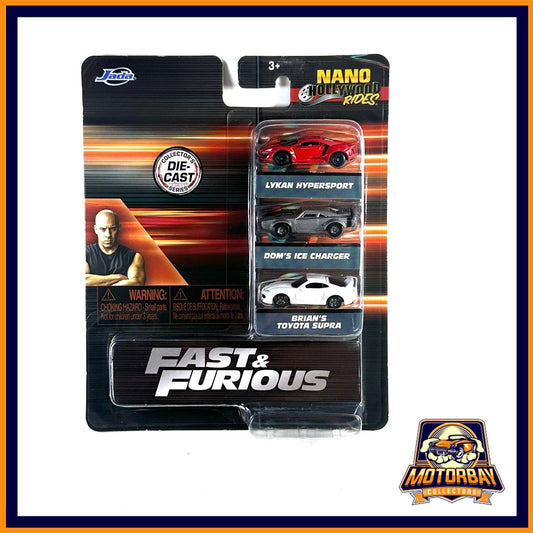 Jada 1/64 Rápidos y Furiosos Hypersport & Ice Charger & Toyota Supra