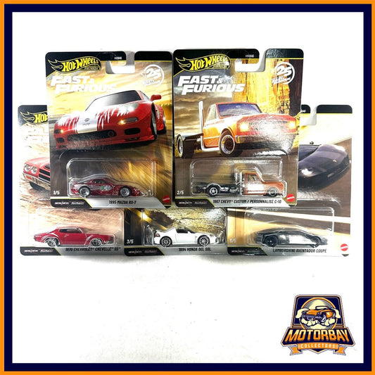 Hot Wheels 1/64 Set Rápidos y Furiosos