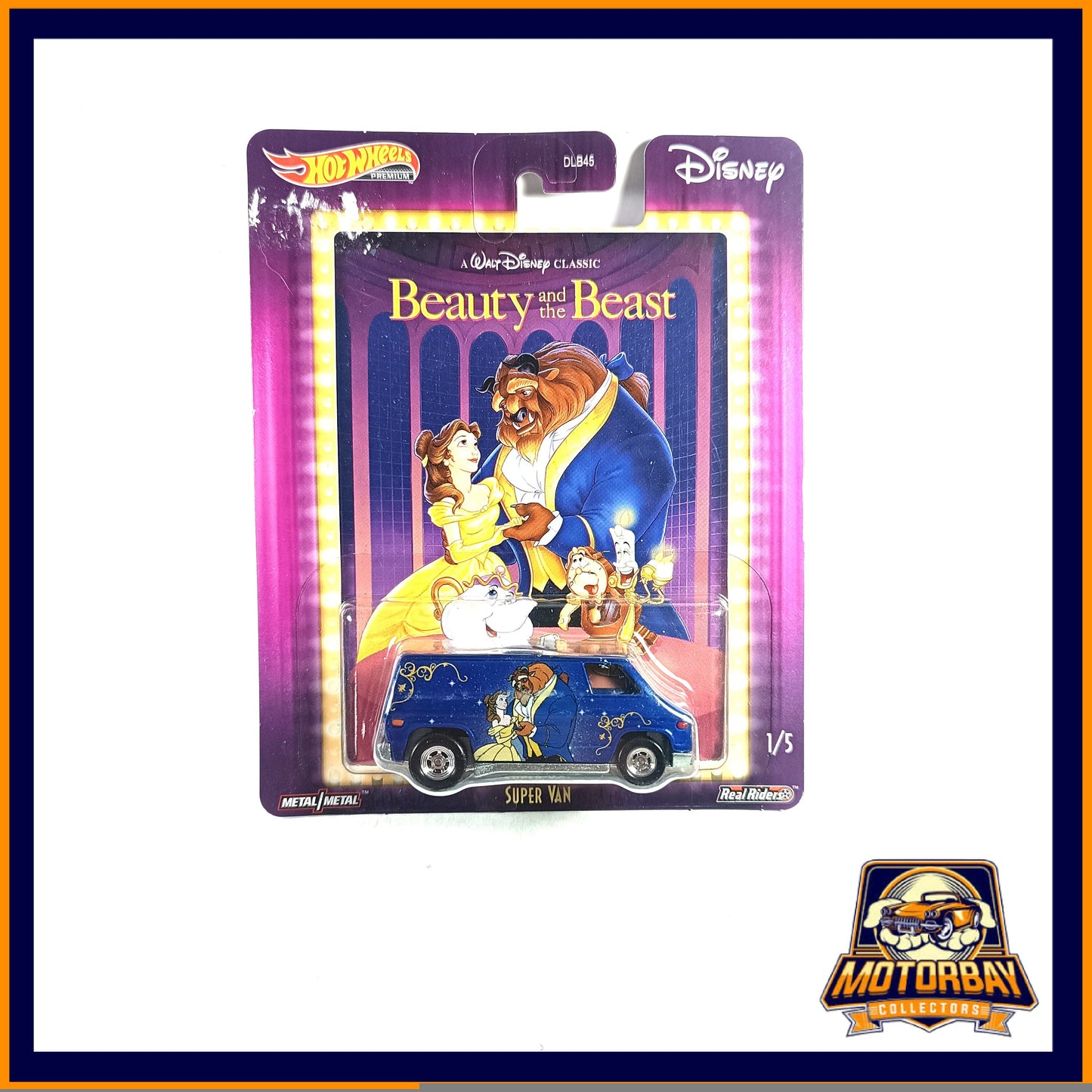 Hot Wheels 1/6 Disney Beauty and the Beast Super Van (Defecto en la parte superior derecha)