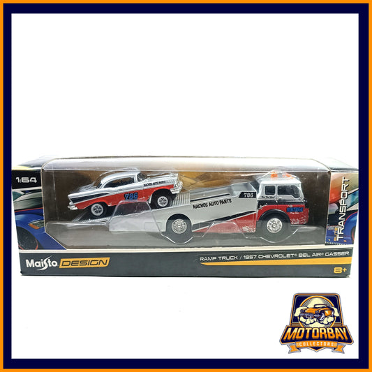 Masito Design 1/64 Ramp Truck/1957 Chevrolet Bel Air Gasser