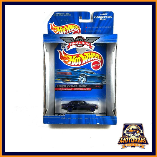 Hot Wheels 1/64 Mercedes 380 SEL Caja exterior con avería