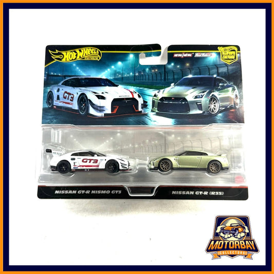 Hot Wheels 1/64 Set Nissan GT-R Nismo GT3 & Nissan GT-R (R35)