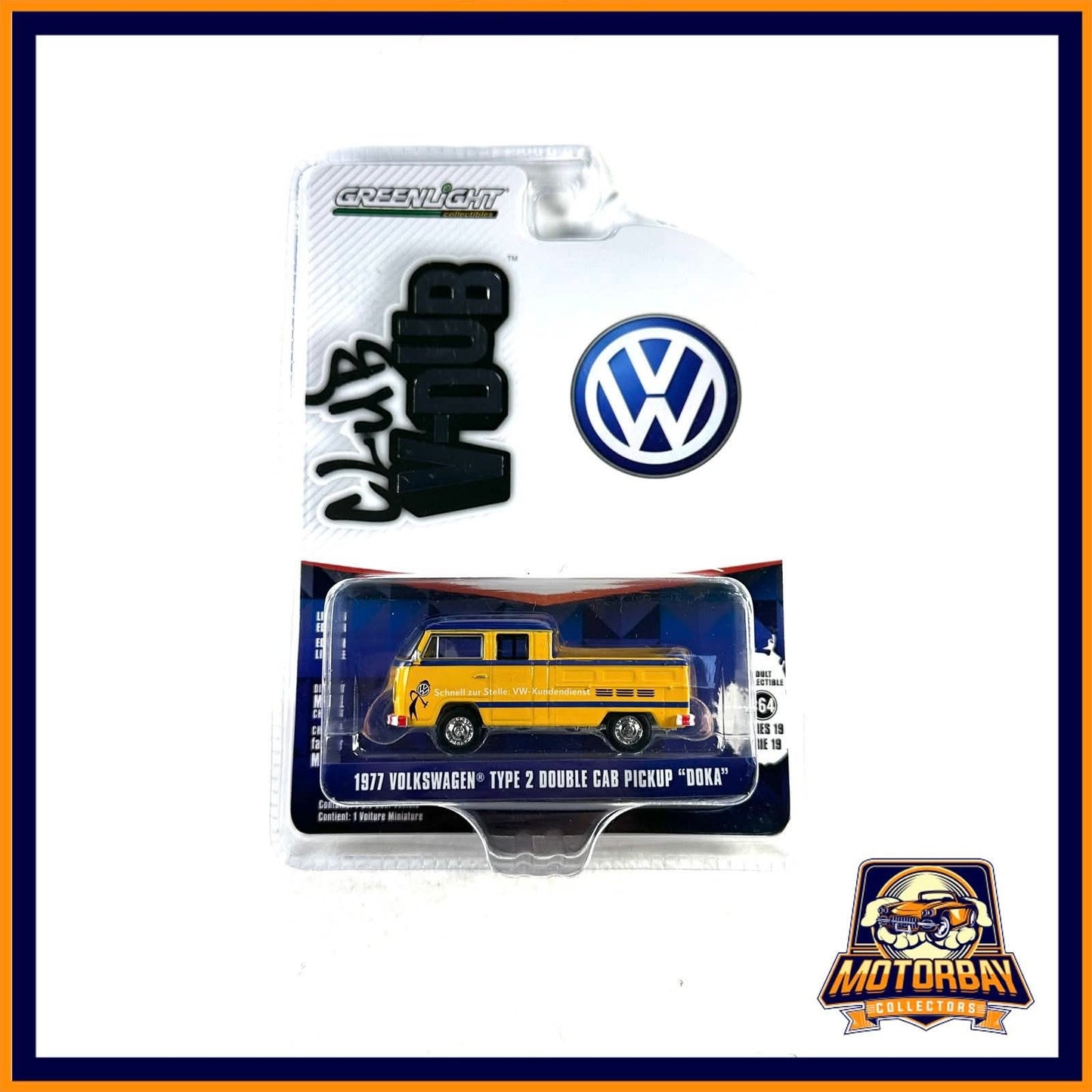 Greenlight 1/64 1977 Volkswagen Type 2 Double Cab Pickup "Doka"
