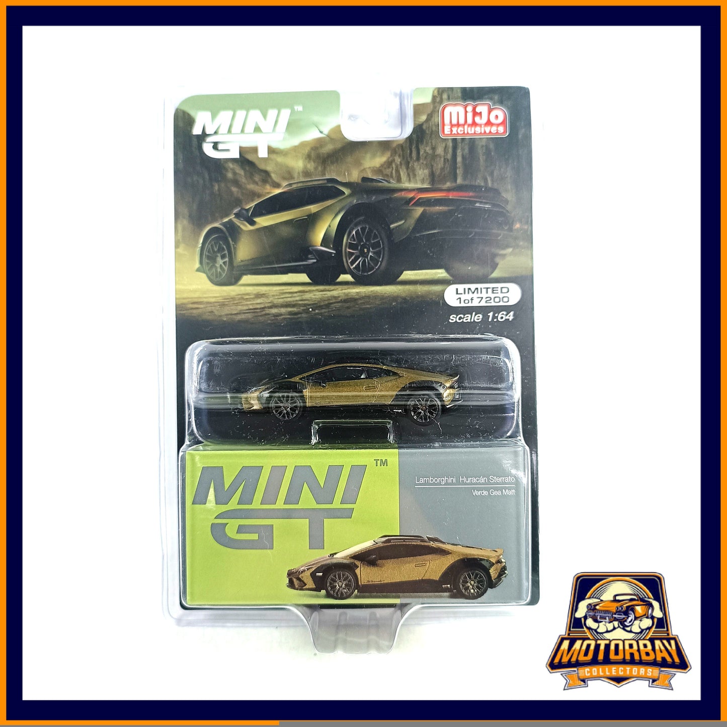 Mini GT 1/64 Lamborghini Huracán Sterrato Verde Gea Matt