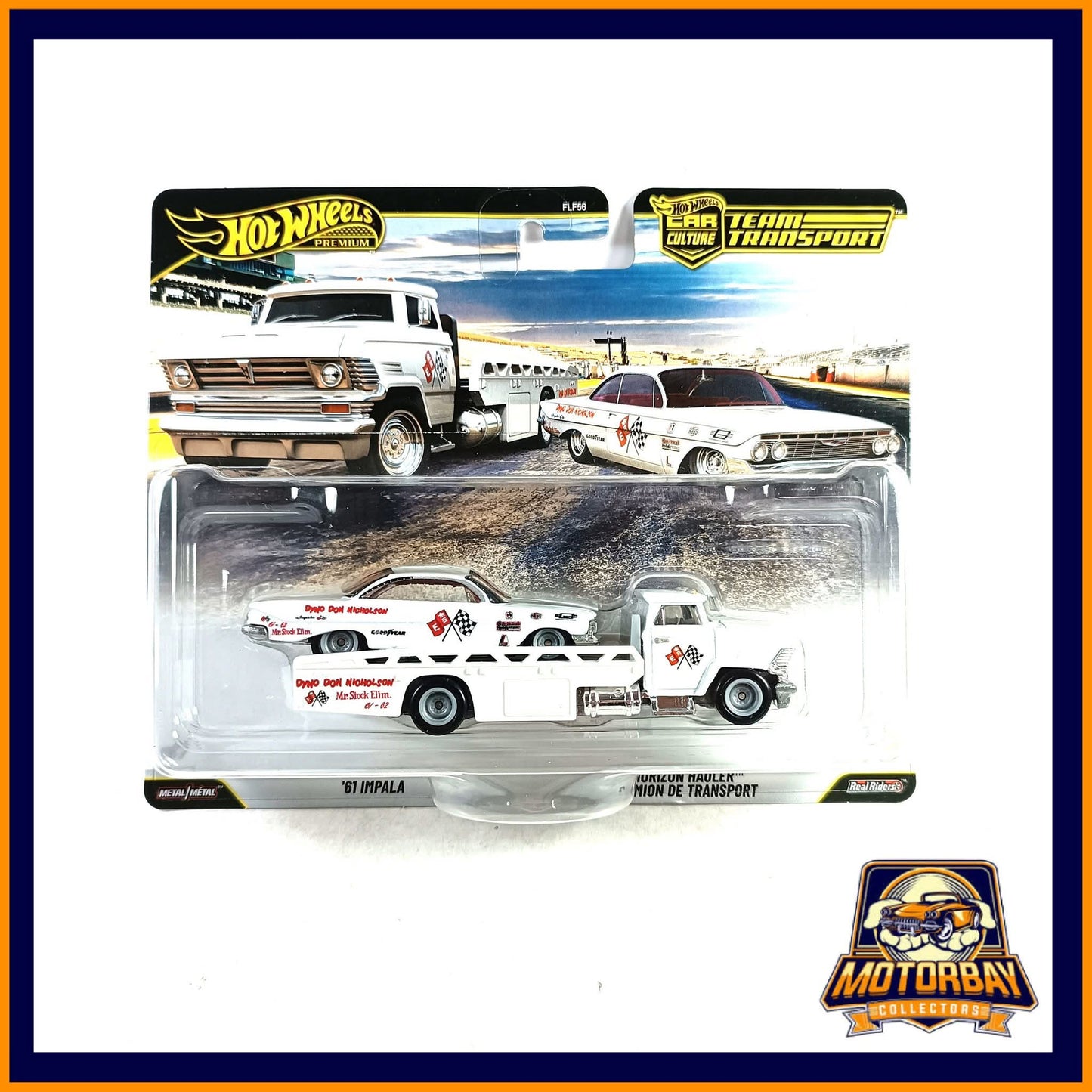Hot Wheels 1/64 Set 61 Impala & Horizon Hauler Camion De Transport